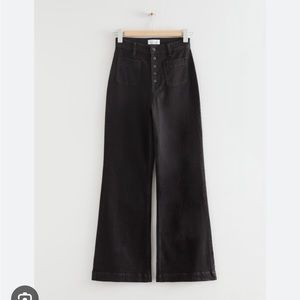 & Other Stories Black Flared Jeans size 34 or 2